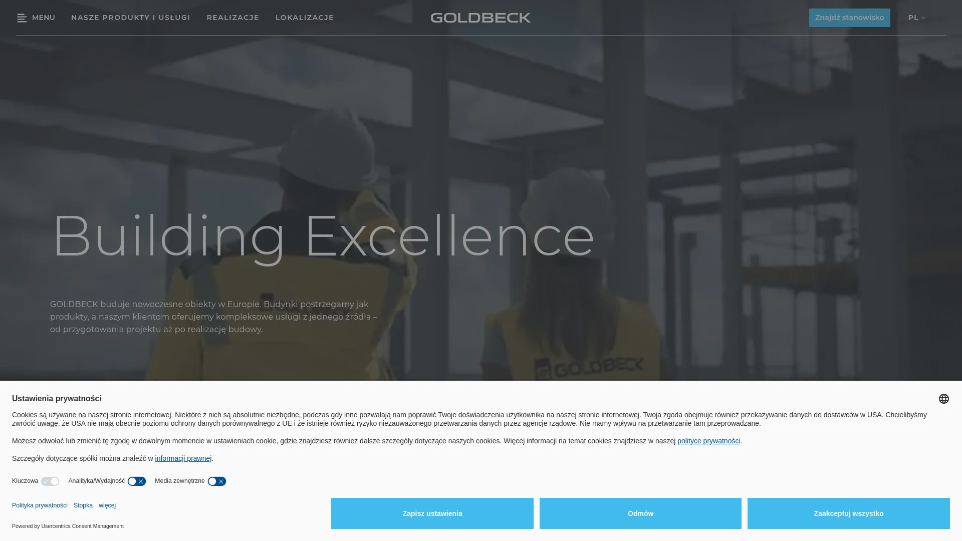 Business website screenshot