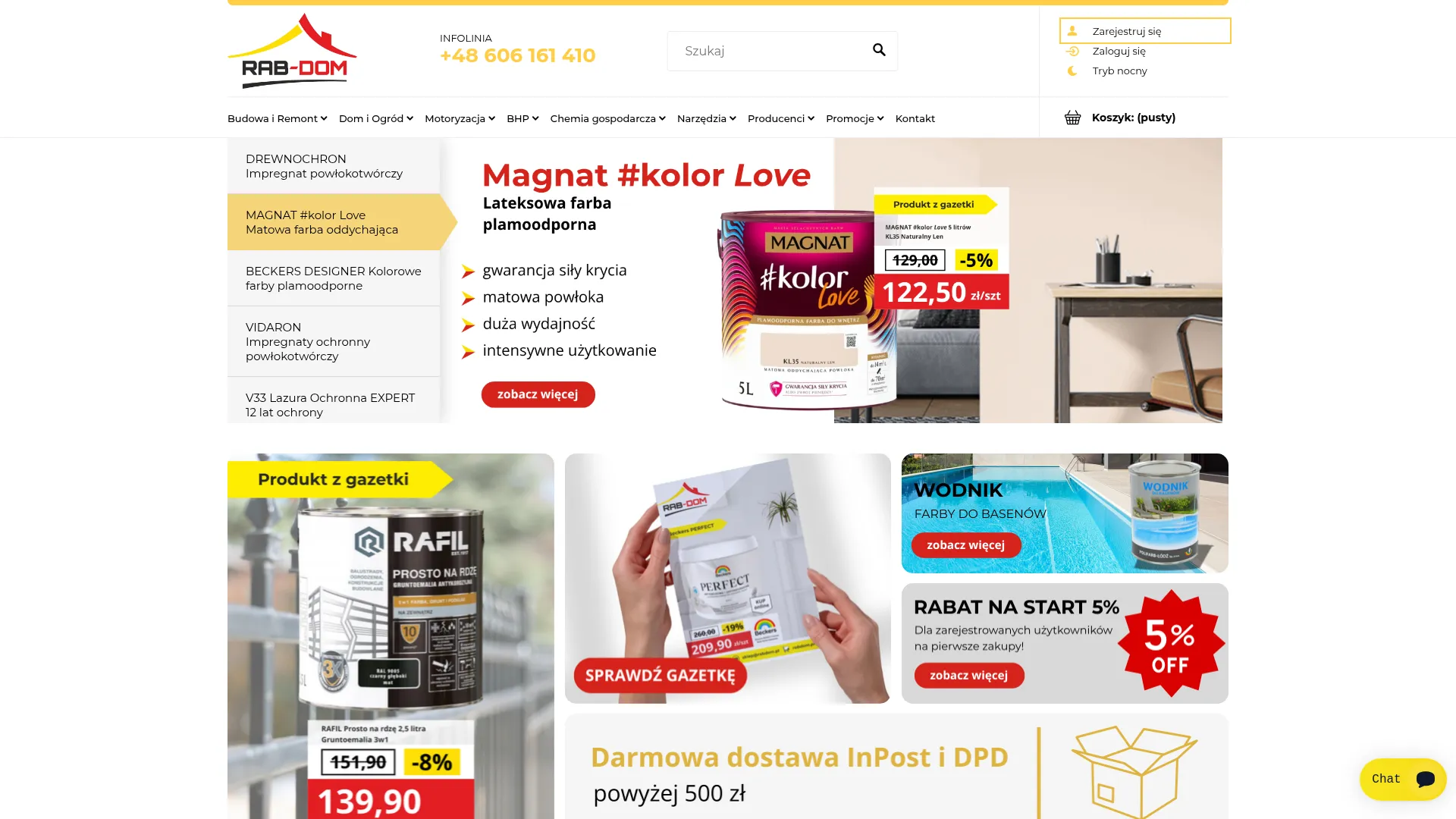Business website screenshot