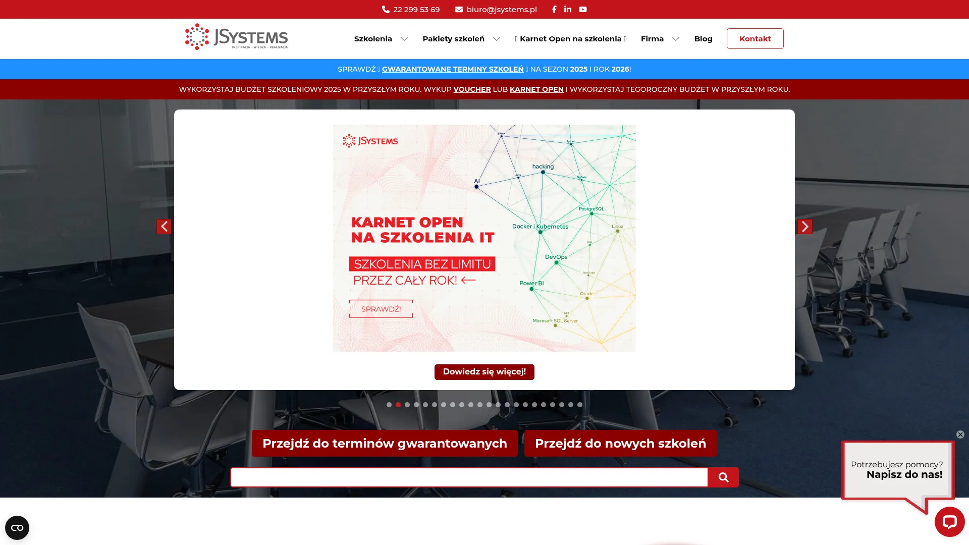 Business website screenshot