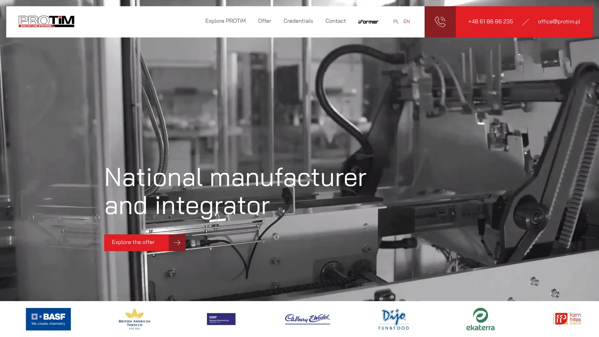 Business website screenshot