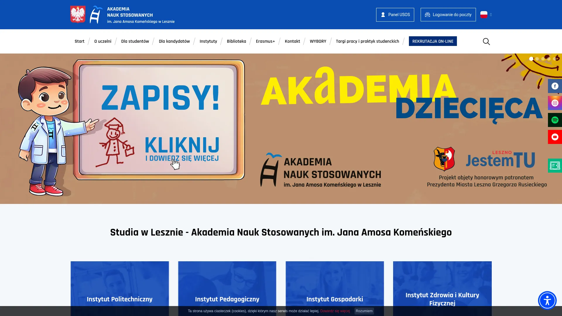 Business website screenshot