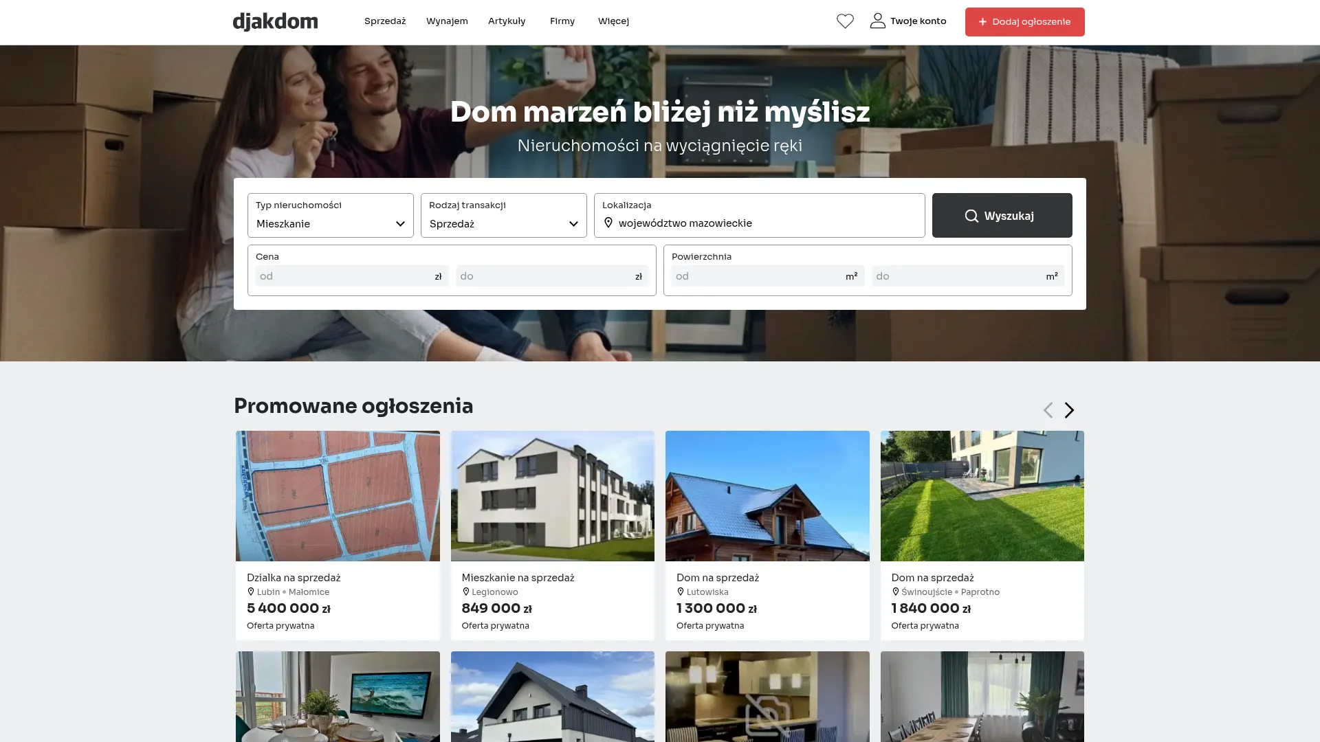 Business website screenshot