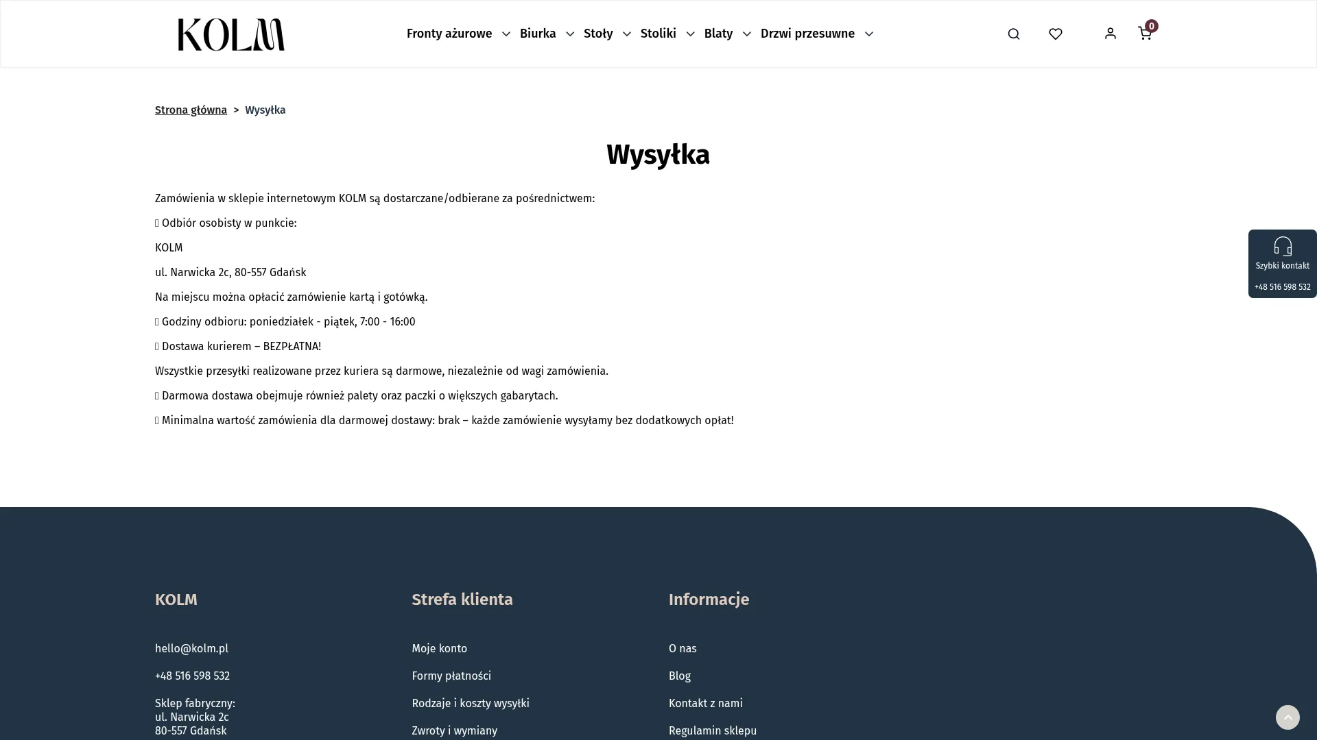 Business website screenshot