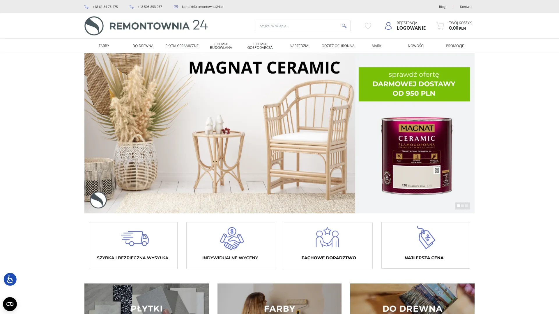 Business website screenshot