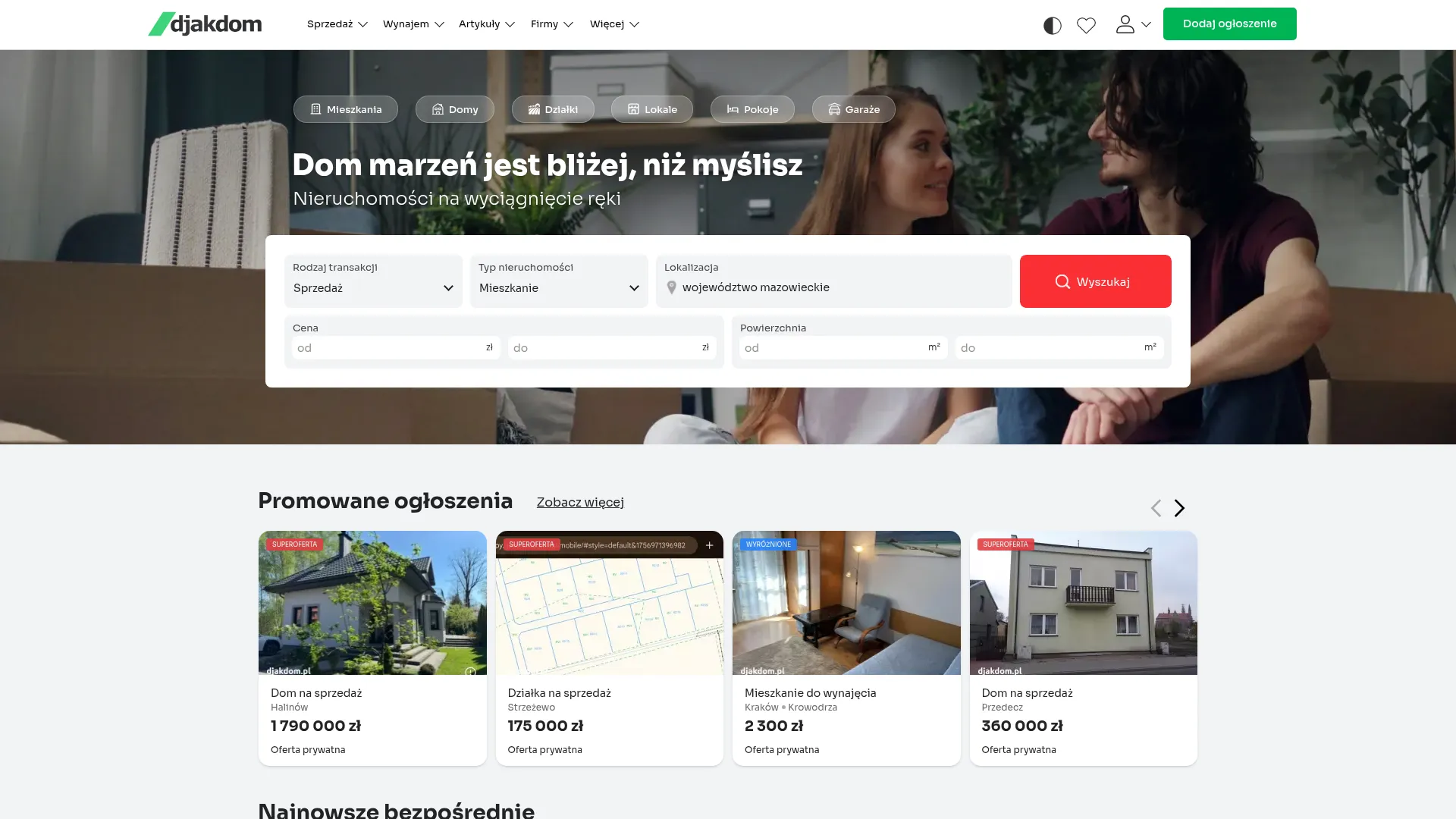 Business website screenshot