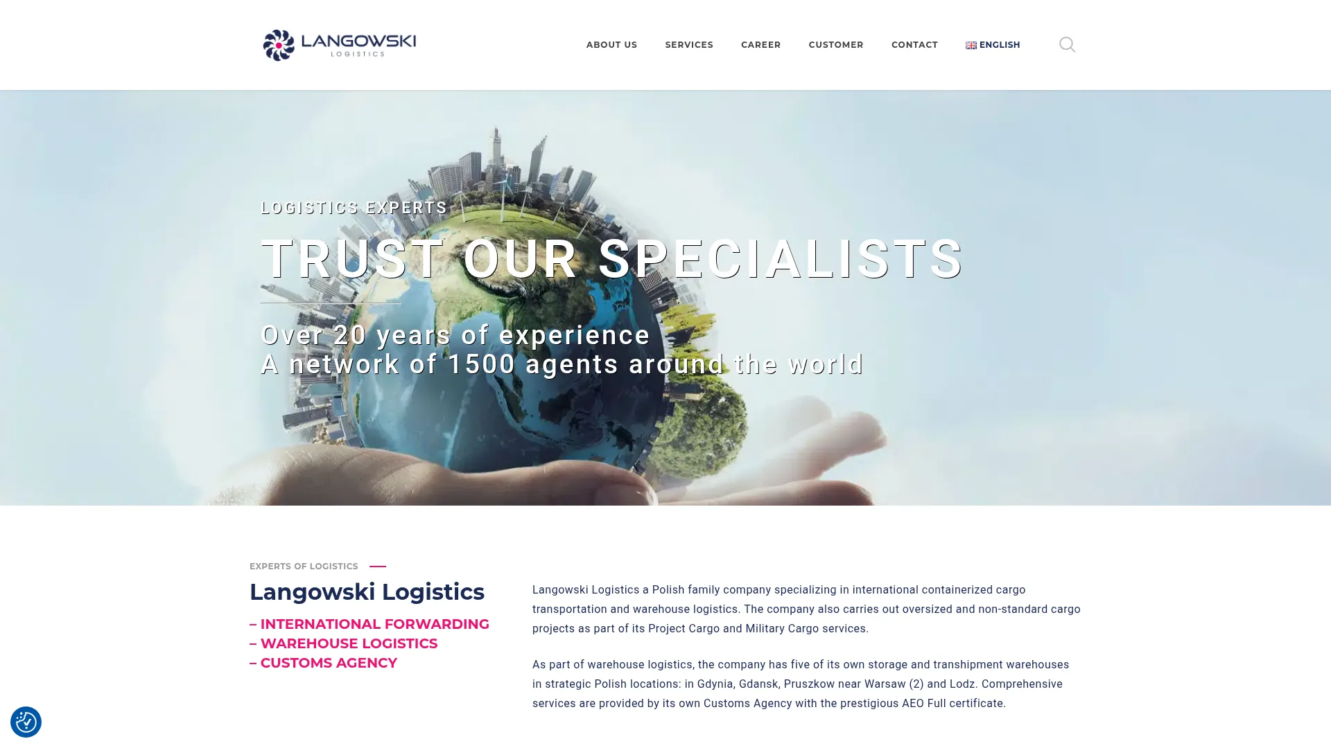 Business website screenshot