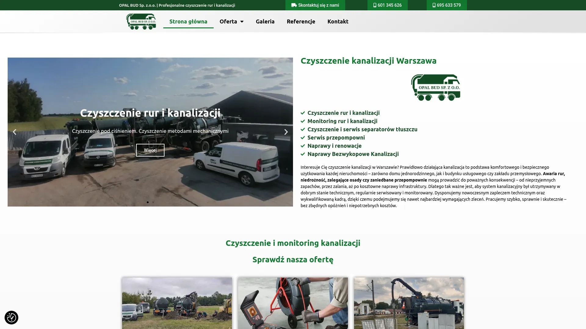 Business website screenshot