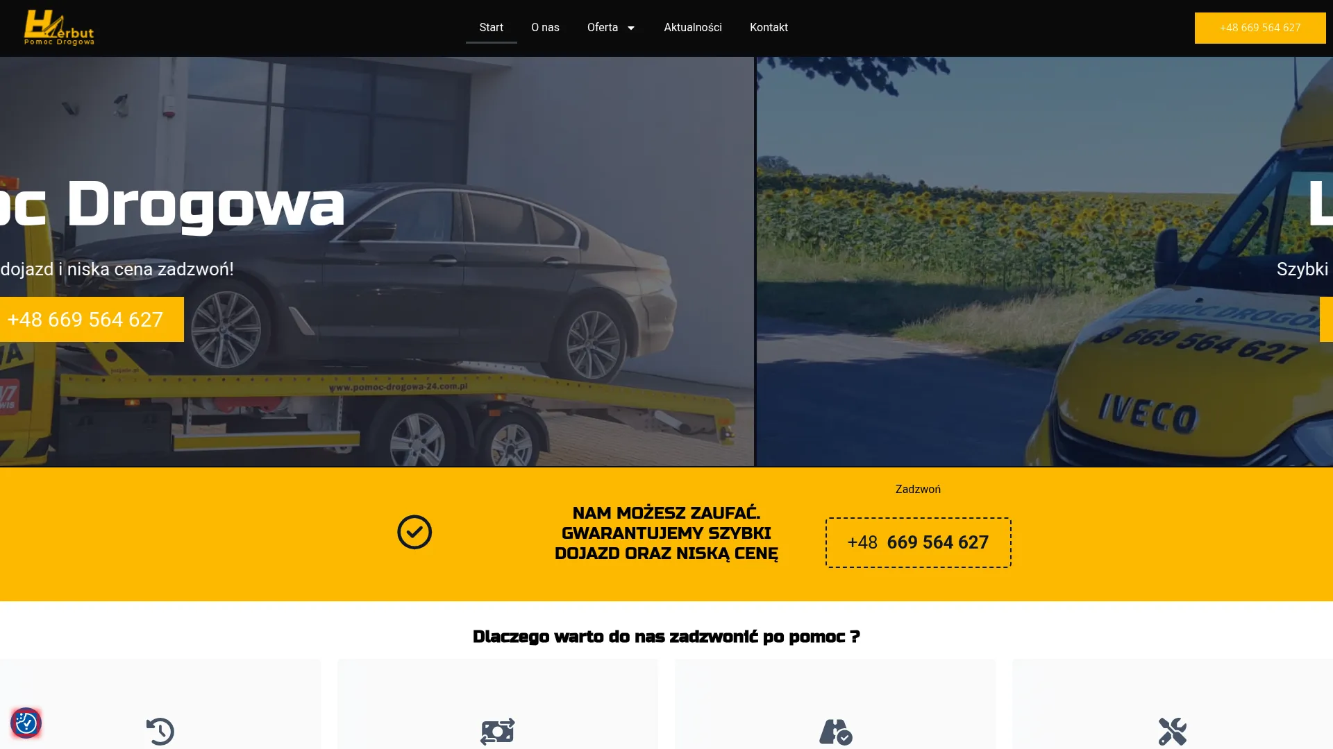 Business website screenshot