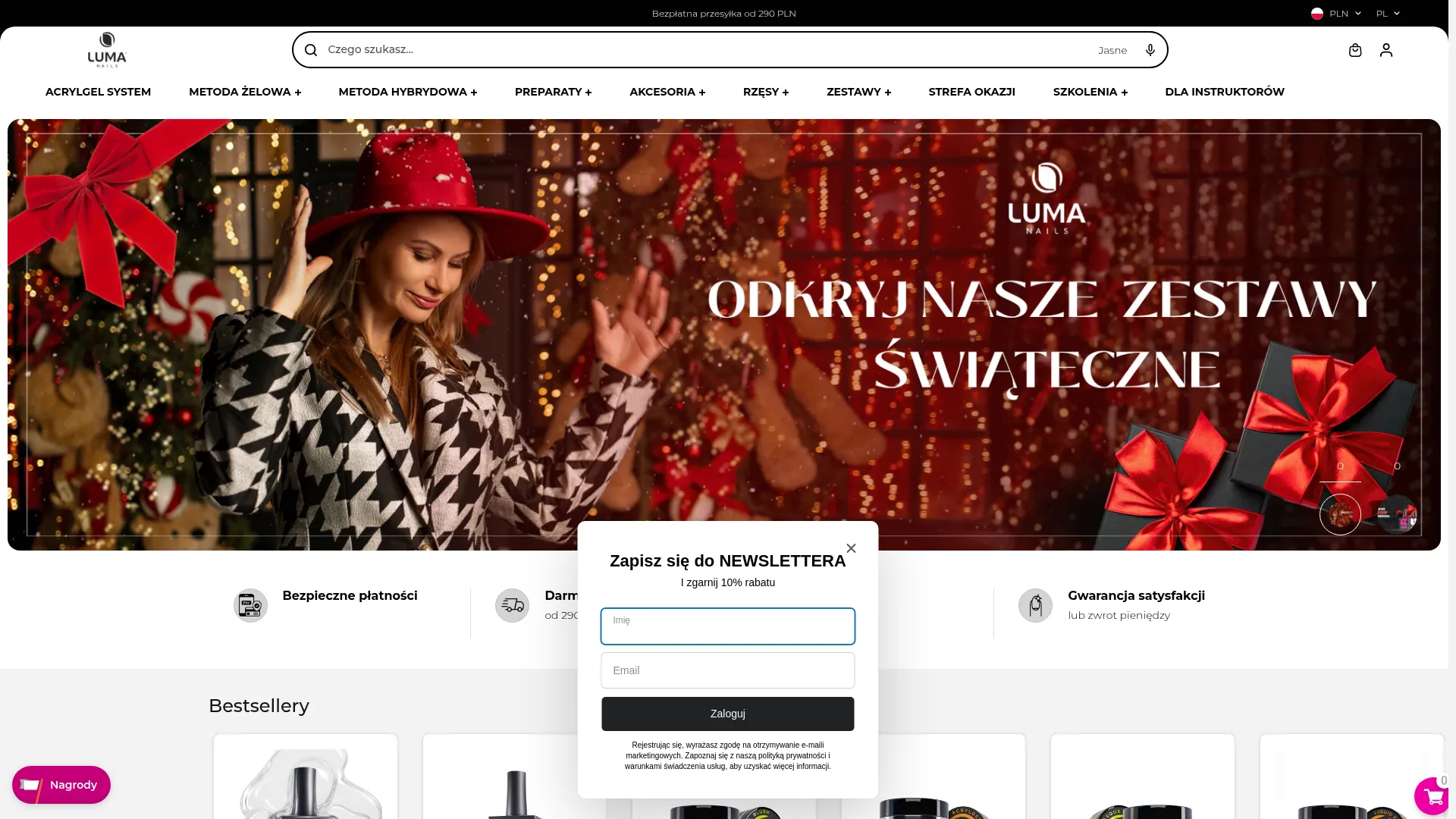 Business website screenshot