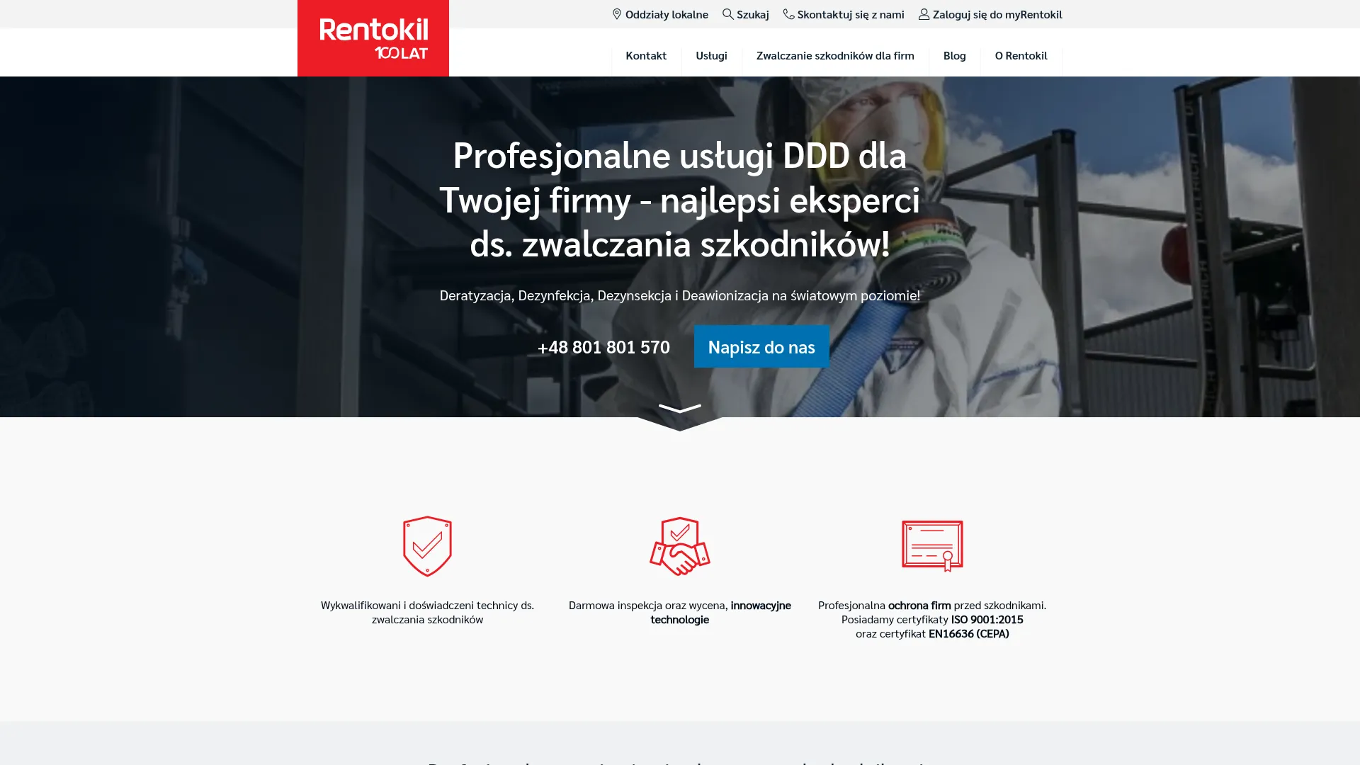 Business website screenshot