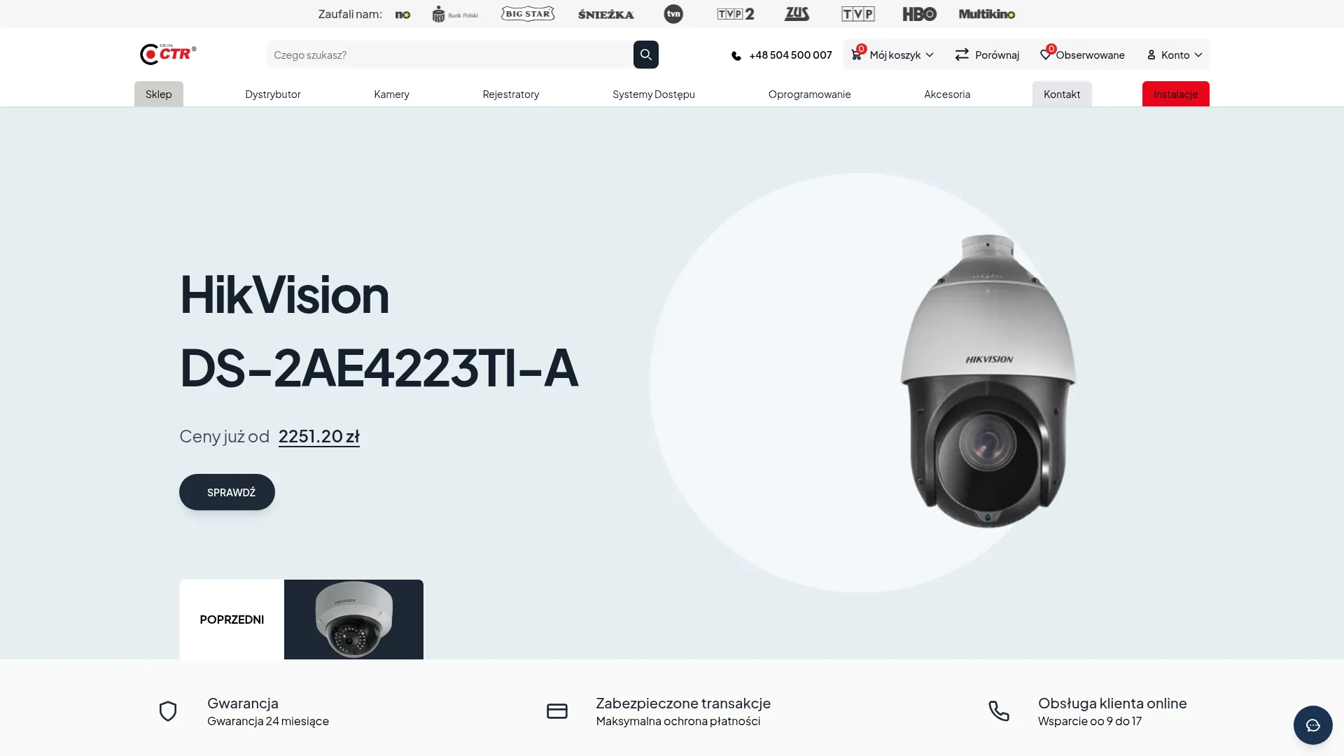 Business website screenshot