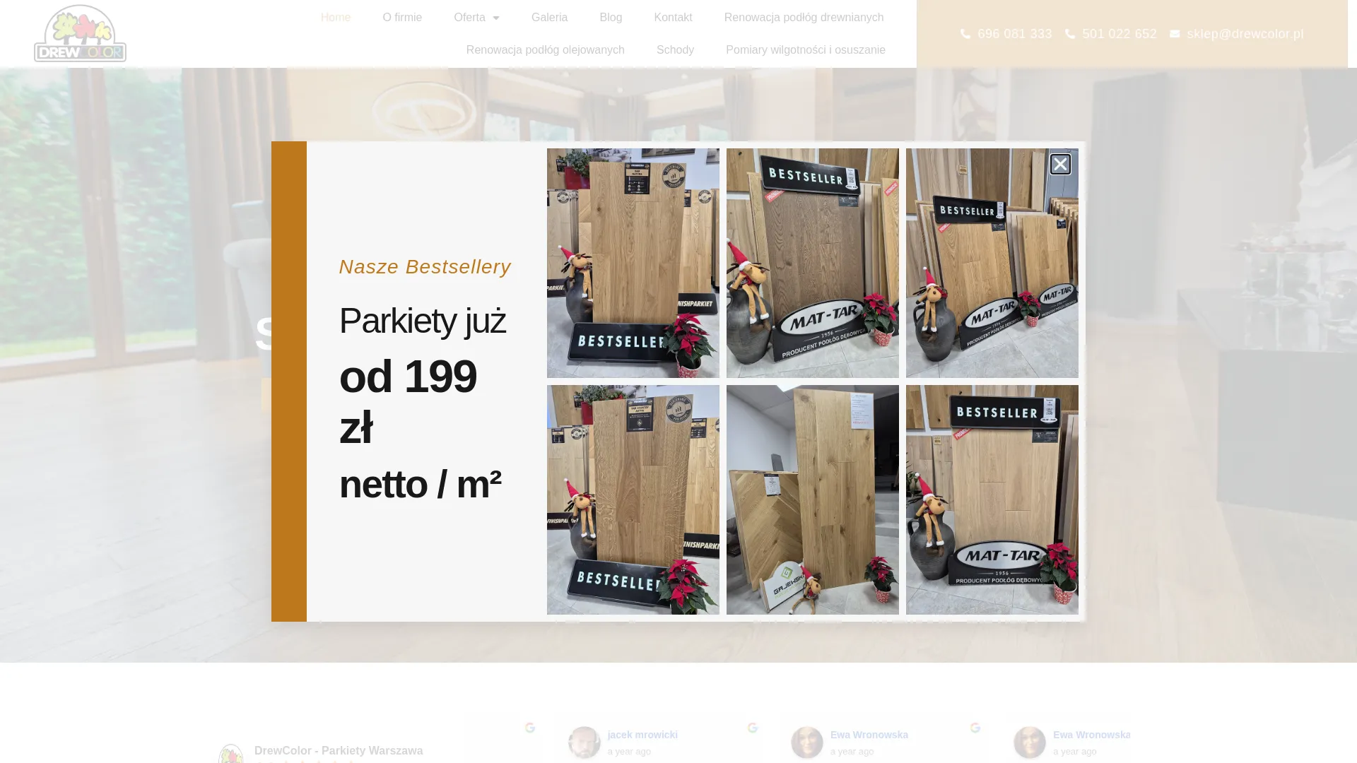 Business website screenshot