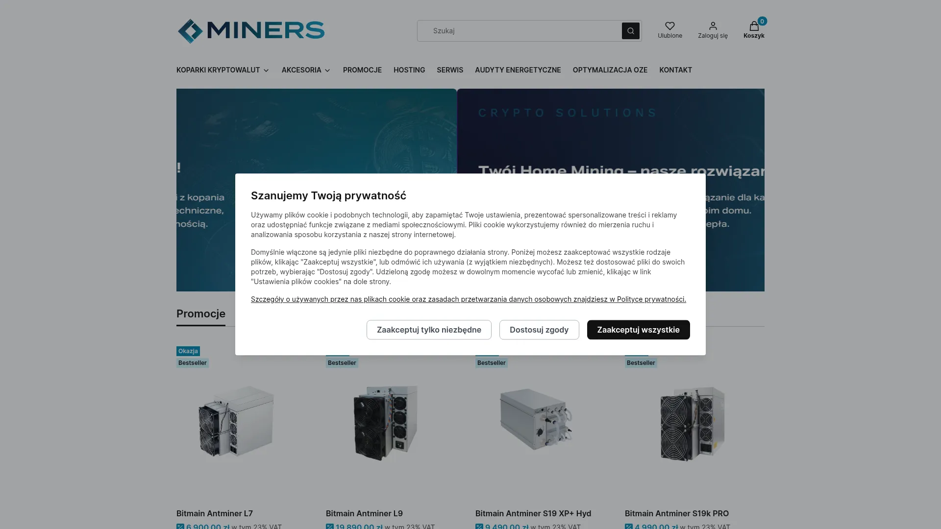 Business website screenshot