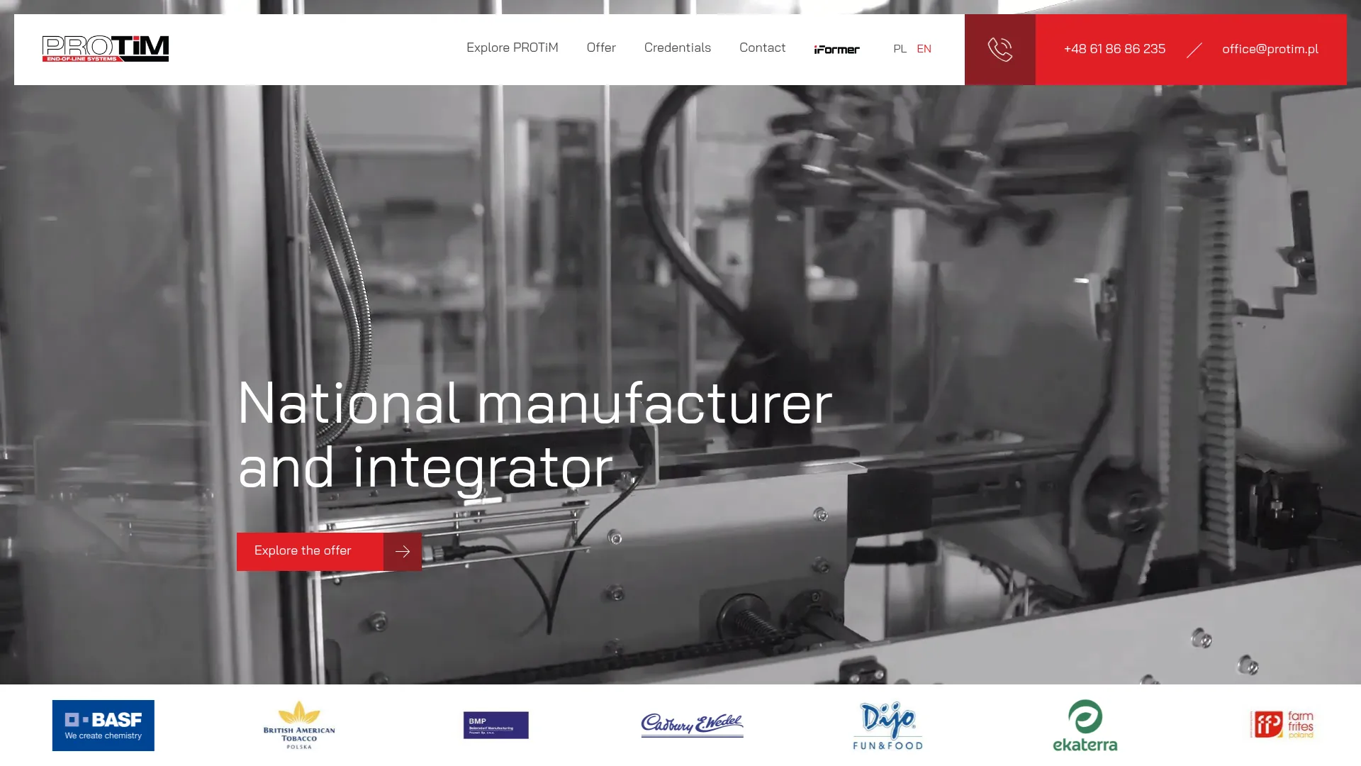 Business website screenshot