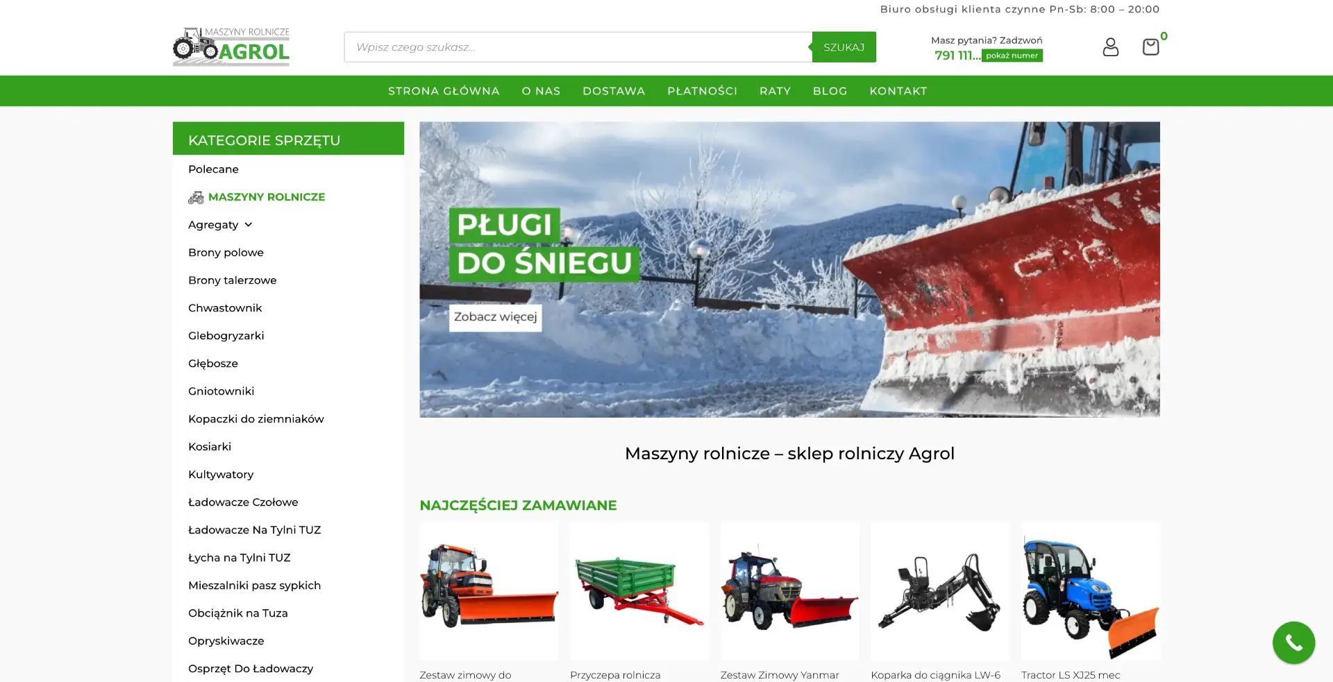 Business website screenshot